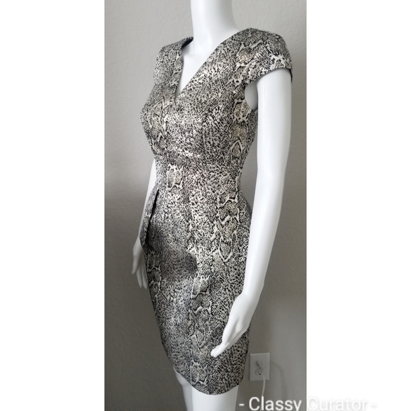 NWT jacquard snake print peplum dress - Picture 2 of 6